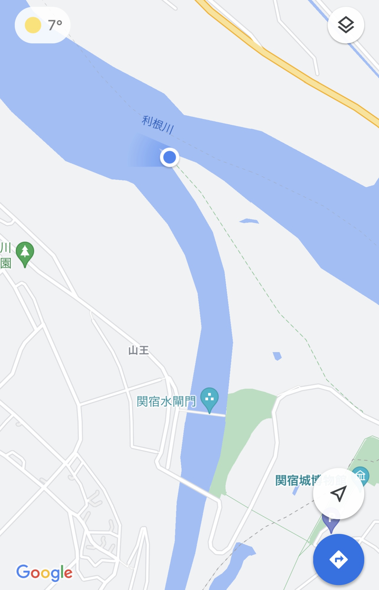 利根川と江戸川の分岐点map